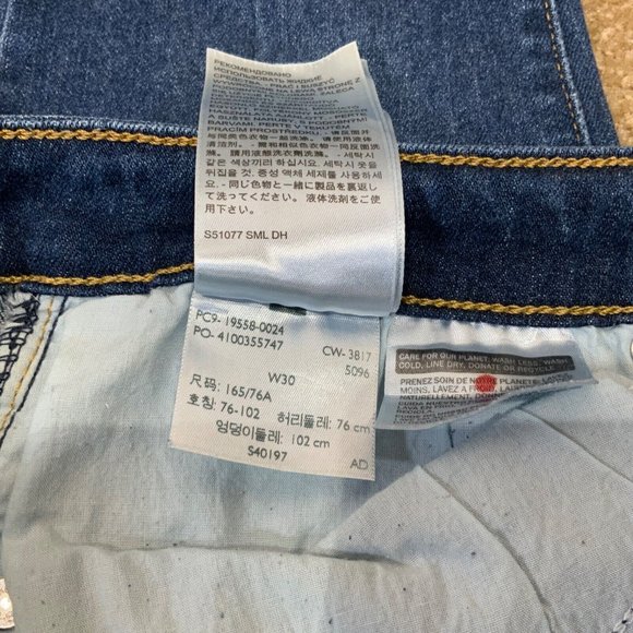 LEVI’S Womens Jeans Size 30 X 25 Skinny 711 Blue Denim Red Tab Stretchy Mid Rise - Picture 5 of 7